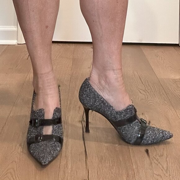 MANOLO BLAHNIK Coupe Tweed.  Size 38 1/2" - Picture 9 of 9
